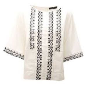 Weekend Max Mara Giudy White Embroidery Top
